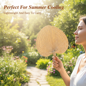 Éventail artisanal en feuilles de palmier naturelles, portable, rustique, pour décoration de mariage, souvenir, décoration murale, cadeau de mariage - Product Image 5