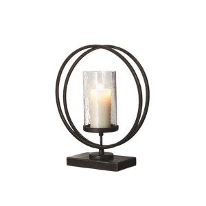 Antique Candlestick Holder Iron <b>Candle</b> Stand with Dual Ring Design and Heat Resistant Feature for Home Decoration - Product Image 1