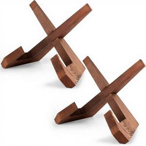 Support pour ordinateur portable en bois en forme de X, support d'écran multifonctionnel pour bureau à domicile - Product Image 4