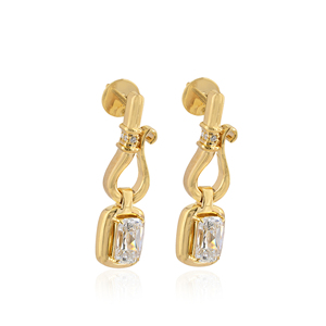 14K Solid Gold 2.46 Carat Lab Grown <b>Diamond</b> Hexagon Cut IGI Certified <b>Dangle</b> <b>Earrings</b> Luxury Jewelry for Women - Product Image 2