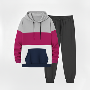 Conjunto Deportivo Personalizado Unisex con Capucha, Lavado Ácido, Color Sólido, Logotipo Impreso, 100% Algodón, Secado Rápido - Product Image 1