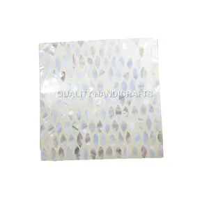 งานฝีมือคุณภาพดี ขายดี ประดับมุกแท้บนไม้เรซิ่น สไตล์วินเทจ แผ่นรองแก้วสี่เหลี่ยม แผ่นรองตกแต่ง/แผ่นรองแก้ว รับสั่งทำ - Product Image 2