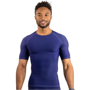 Camiseta Deportiva Ergonómica Ajustada de Punto para Hombre, Ropa de Entrenamiento con Libertad de Movimiento, Secado Rápido, Prendas Deportivas, Tops Atléticos - Product Image 2