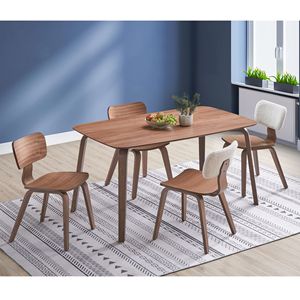 Set di 2 Eleganti Sedie da Pranzo con Gambe Affusolate in Noce - Product Image 5