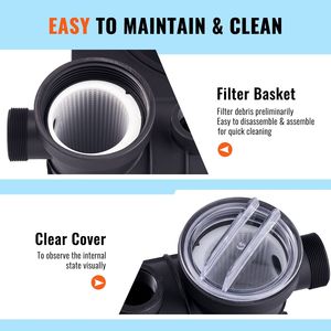 Pompa per Piscina Fuori Terra da 16 Pollici, 3500 GPH, 1 HP, con Filtri a 6 Vie - Set Completo per Sistema di Pompaggio Piscina - Product Image 5