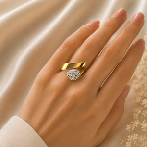 Marquise Cut Lab Grown Diamond <b>Ring</b> <b>925</b> <b>Silver</b> 9kt, 14kt, 18kt Gold Diamond <b>Rings</b> for Women's Engagement <b>Ring</b> - Product Image 2