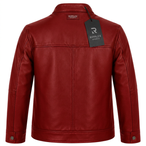 Premium kids leather jacket offering cozy warmth flexible comfort timeless style and lasting quality for every season - Product Image 2
