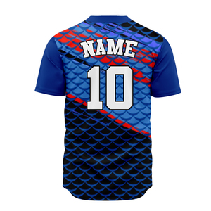 Maillot de baseball personnalisé vert dégradé pour homme, manches courtes, impression sublimée du nom de l'équipe, vêtement de sport respirant en polyester - Product Image 4