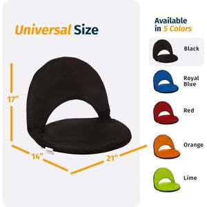 Waterproof Reclining Stadium <b>Seat</b> <b>Cushion</b> 6 Position Adjustable Comfort for <b>Outdoor</b> Events - Product Image 6