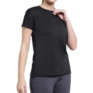 T-shirt pour femme 100% coton, coupe ajustée sans col, de haute qualité, pas cher, personnalisé, tendance hip-hop, été, séchage rapide, 2026 - Product Image 1