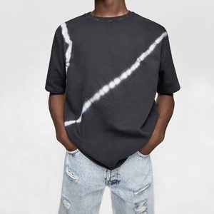 T-shirt en jersey tricoté pour homme, col rond, 200 g/m², 100 % coton, haute qualité, coupe oversize, manches courtes, épaules tombantes, teint uni, respirant - Product Image 2