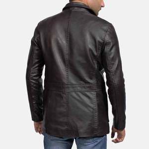 Trex Exports Nouvelle Collection Vêtements Décontractés Homme Veste en Cuir PU Rouge Uni Style Motard Sport et Plein Air - Product Image 4