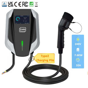 Borne de recharge murale pour véhicule électrique Type 2, indice de protection IP65, 7 kW, 16 A, nouvelle borne de recharge murale ZSWINNER avec câble de 5 m et garantie d'un an - Product Image 4