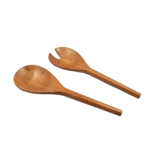Juego de 2 cucharas de madera de mango para servir ensaladas, para el hogar, hoteles, restaurantes, bodas y eventos. Fabricante y proveedor de la India. - Product Image 3