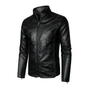 Chaqueta de Cuero Genuino para Hombre, Piel de Vacuno Auténtica, Corte Ajustado, Estilo Motero, Ropa Exterior para Motocicleta, Impermeable, Resistente al Viento, con Calefacción - Product Image 3