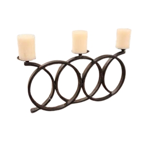 Vintage Wrought Iron Wall Sconce Black Metal Double Candle Holder for Home Decor for Living Room Wedding Decor - Product Image 5