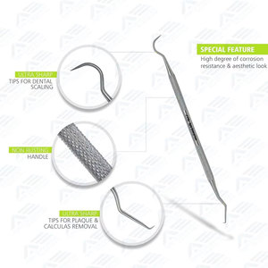 Instrumentos Quirúrgicos Dentales de Acero Inoxidable, Instrumentos Manuales para Limpieza Dental, Instrumentos Médicos de Alta Calidad, Kit Dental Básico - Product Image 4