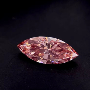 Moissanite rose fantaisie taille poire avec certificat IGI, cultivée en laboratoire et sertie pour la fabrication de bijoux - Product Image 4
