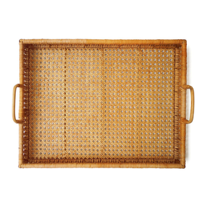 Plateau carré en rotin naturel tressé à la main avec poignées, écologique, idéal pour le service – Vente en gros, fournisseur OEM, articles de cuisine – Meilleure vente - Product Image 3
