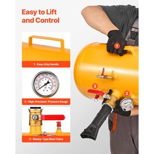 Attrezzo Professionale per Riparazione Pneumatici con Pressione d'Aria 87-116 PSI, Capacità 10 Galloni/37,9 L - Product Image 4