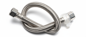Tuyau d'eau tressé en acier inoxydable flexible et durable, diamètre intérieur 1/2 po, 60 cm, design moderne pour applications de plomberie - Product Image 4