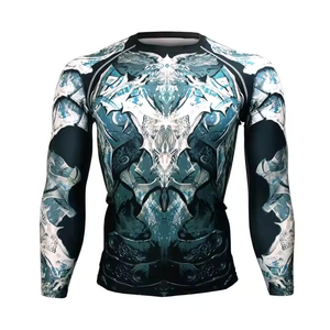 Camiseta de Compresión para Hombre de Primera Calidad para Cross Training, Ligera, Elástica, Moldeadora del Cuerpo, con Estampado por Sublimación - Product Image 1