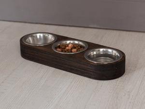 Comedero Elevado para Mascotas de Acero Inoxidable con Soporte de Madera, Juego de Comederos para Perros/Gatos al por Mayor - Product Image 3