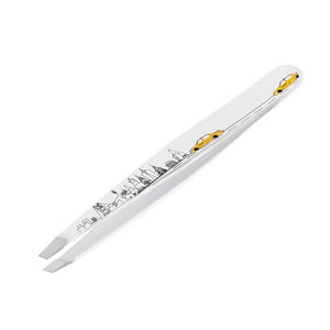 Pince à cils courbée en acier inoxydable pour une application et un retrait faciles des faux cils - Product Image 1