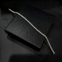 Bracelet chaîne tennis en or 9k 14k personnalisé avec diamants de laboratoire, bijoux de luxe pour femmes, bracelet de mariage, bracelet de mariée.