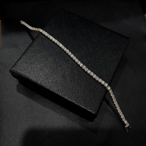 9k 14k <b>gold</b> custom lab diamond tennis chain bracelet lab grown diamond jewelry luxury bracelets women wedding bridal <b>bangle</b> - Product Image 5