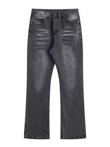 Pantalones Vaqueros Cargo Personalizados con Lavado Claro, Estilo Vintage, Anchos, Desgastados y con Pierna Ancha para Otoño e Invierno - Product Image 2