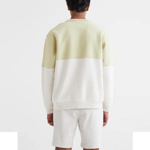 Pull tricoté oversize à col rond et blocs de couleur, coupe unisexe, style minimaliste, pour l'automne, à manches longues - Product Image 5