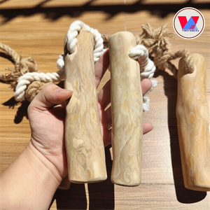 Mordedor de madera de café para perros y gatos con cuerda de algodón y madera de café natural sin cuerda, juguete para mascotas, proveedor de Vietnam - Product Image 2