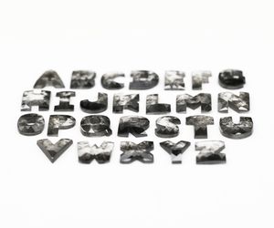 Diamantes de laboratorio con corte excelente de sal y pimienta, letras del alfabeto A-Z, corte único, color E, F, claridad VVS-VS, ideales para joyería. ¡Gran venta! - Product Image 6