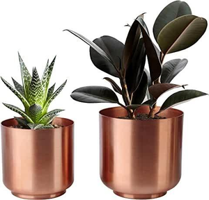 Maceta Grande Decorativa de Metal, Maceta de Hierro para Plantas de Interior y Exterior, para Sala de Estar, Balcón, Jardín - Product Image 4