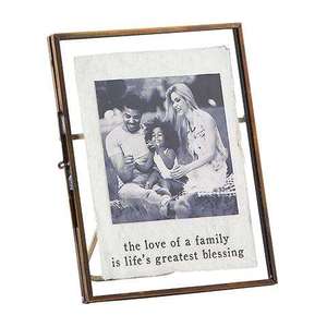 <b>Gold</b> Metal Rectangular Photo <b>Frame</b> With Rope Hanger Floating Glass Wall Decor Home Livingroom Wedding Gift Use Photo <b>Frame</b> Stand - Product Image 6