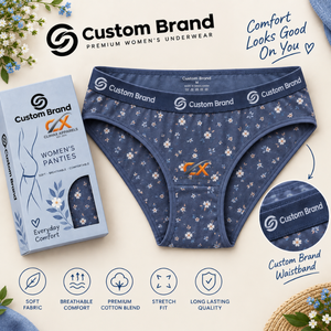 Custom Private Label Cotton Spandex Hipster <b>Briefs</b> <b>Women</b> Soft Breathable Panties Factory Manufacturer - Product Image 1