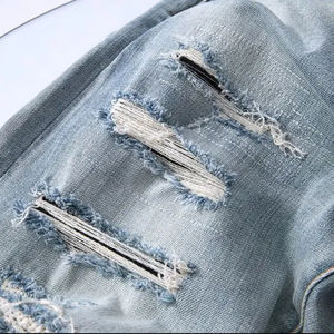 Jeans de Pierna Recta Desgastados de Alta Calidad Personalizados de Fábrica para Hombre, Jeans Casuales de Mezclilla con Ajuste Holgado, Precio al por Mayor - Product Image 5