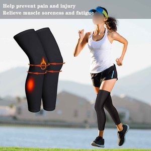 Leg Sleeves For Yoga Fitness Training High <b>Elasticity</b> Compression <b>Support</b> For Unisex Soft Breathable Moisture Wicking Sportswear - Product Image 3