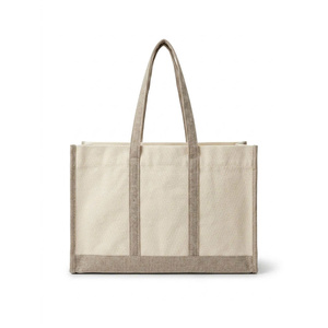 Sac fourre-tout en toile robuste MA53, réutilisable, en coton et lin, avec poignées renforcées, pour les courses, l'usage quotidien, les promotions et le shopping - Product Image 6