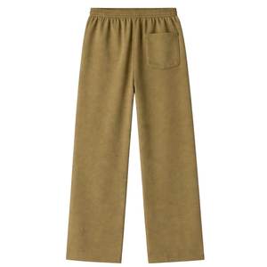 Conjunto de Sudadera con Capucha y Cremallera con Ribete en Contraste y Pantalones Jogger para Hombre, Ropa Deportiva Casual de Algodón en Verde Oliva - Product Image 4