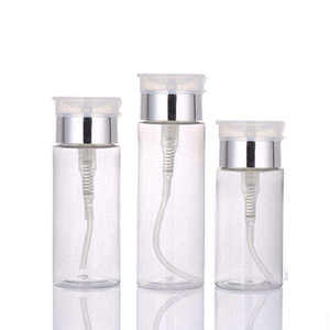 ขวดสเปรย์เปล่าสำหรับเติมน้ำยาล้างเล็บยี่ห้อ Unalilia  แบบปั๊ม  ทำจากพลาสติก PET รูปทรงกระบอก สำหรับแอลกอฮอล์ อะซิโตน  พร้อมฉลากสั่งทำพิเศษ ขนาด 100 มล. - Product Image 4