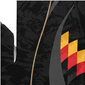 Maillot de football en sublimation noir, or et diamant |   Manches courtes |   Coupe athlétique |   Impression personnalisée complète |   Sapeemo Sports OEM - Product Image 5