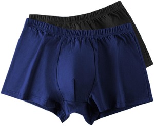 Calzoncillos bóxer para hombre, de algodón puro, cintura alta, ropa interior suave y agradable para la piel, calzoncillos bóxer sólidos - Product Image 1