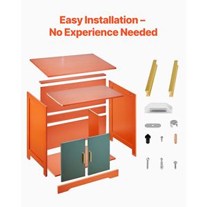 Clettiera per gatti in stile moderno custodia per interni 31 \ "ripiano nascosto per armadietti in legno per la maggior parte - Product Image 5