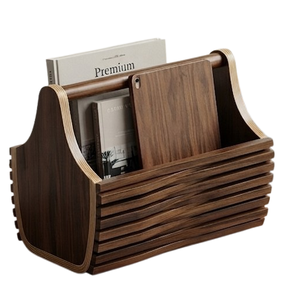 Cesta de Almacenamiento Multifuncional Moderna de Una Sola Capa, Color Marrón, Hecha a Mano, de Madera, para Cocina, Uso Doméstico, Venta al Por Mayor - Product Image 2