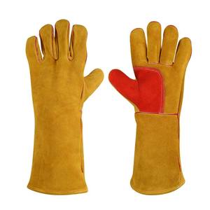 Thick Cowhide Leather Welding Gloves with Kevlar Thread for Spark Protection and Industrial Safety Use - Product Image 5