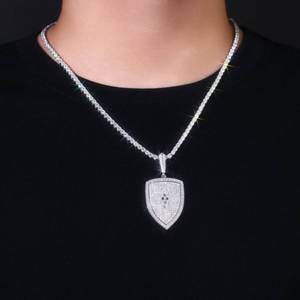 Pendentif tendance en moissanite plaqué platine, unisexe, pour homme et femme, bijoux de fête, serti griffe chrétienne, certifié GRA, taille ronde - Product Image 4