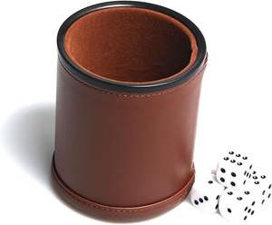 Juego de 10 Vasos para Mezclar Dados, Hechos a Mano, con Forro de Fieltro Clásico y Cuero PU, Silenciosos, para Fiestas y Bares - Product Image 3