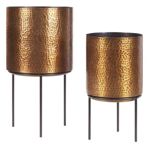 Jardinières en métal plaqué or de haute qualité, jardinières décoratives en tôle pour la maison, pots et jardinières à fleurs modernes en fer indien à prix abordable - Product Image 5